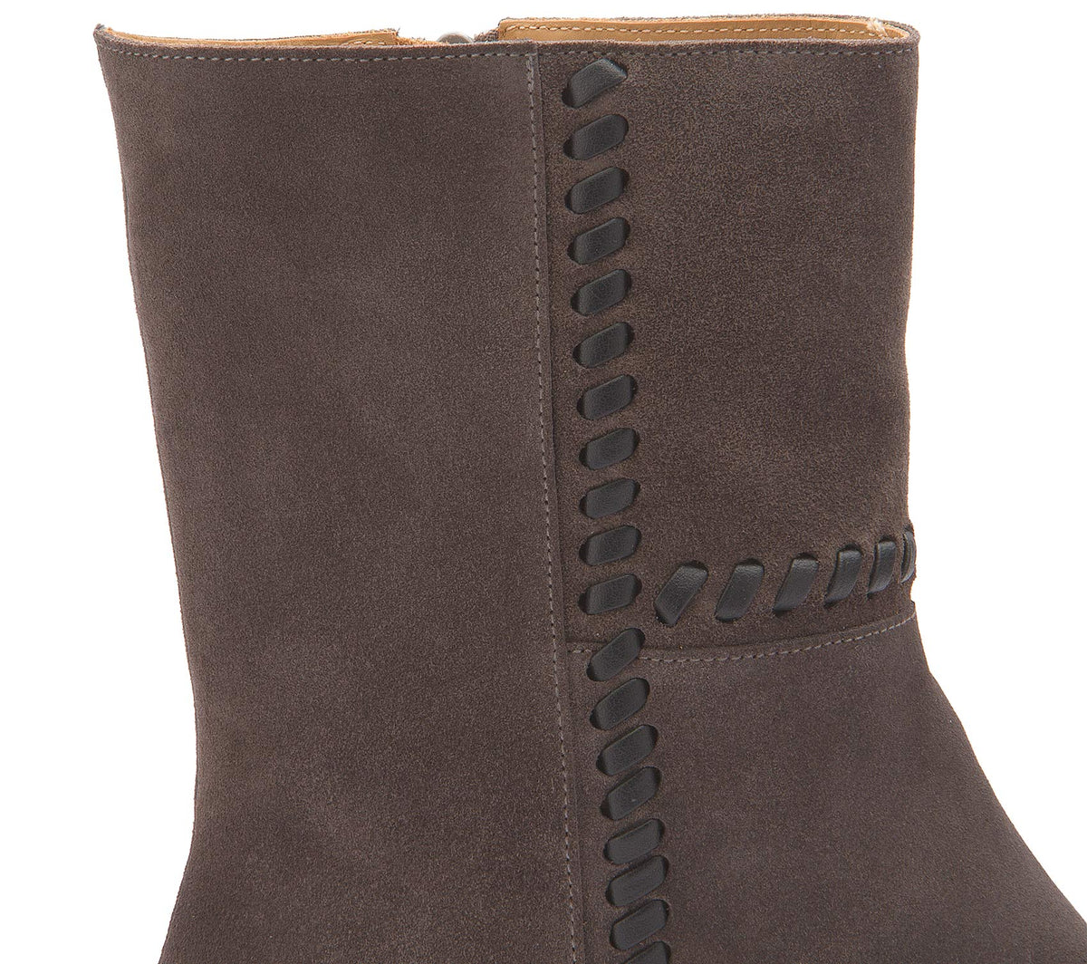 Stiefel in Taupe Rauhleder – Detail 2