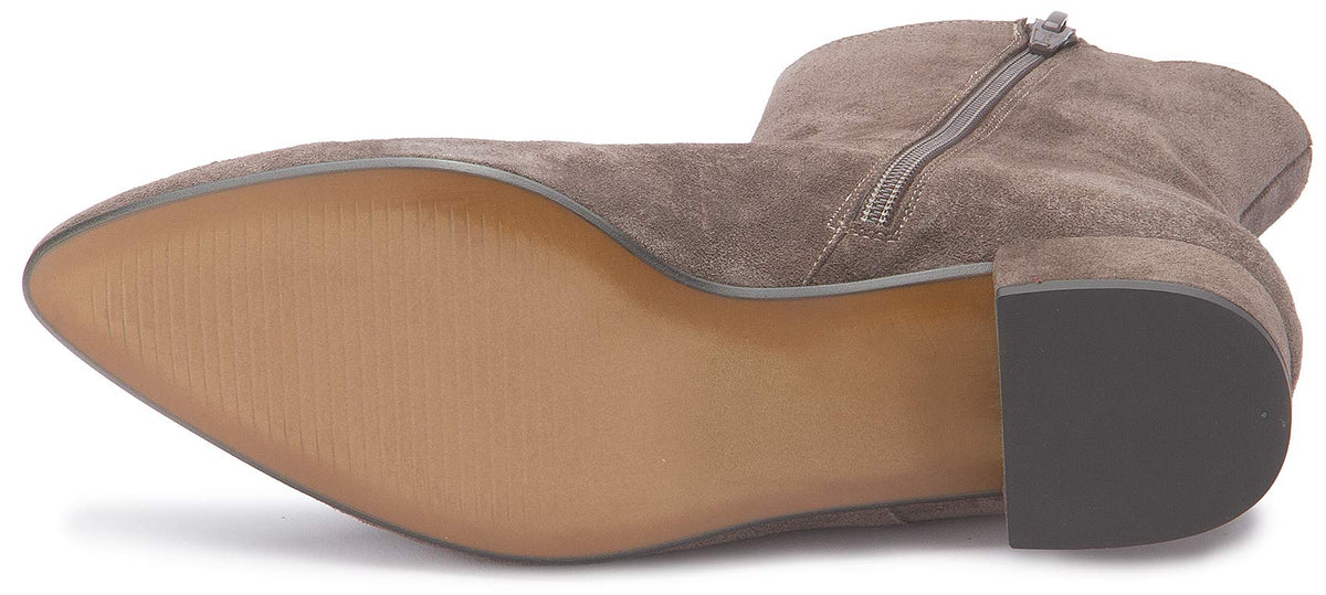 Stiefelette Taupe Rauhleder – Sohle