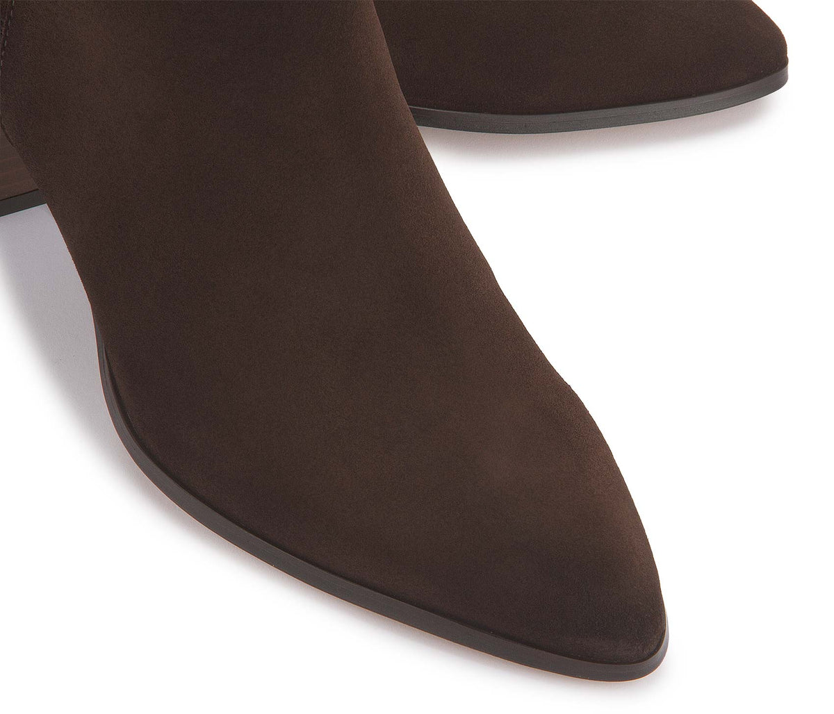 Stiefeletten in Dunkelbraun Rauhleder, Detailansicht, Artikel 2602-26