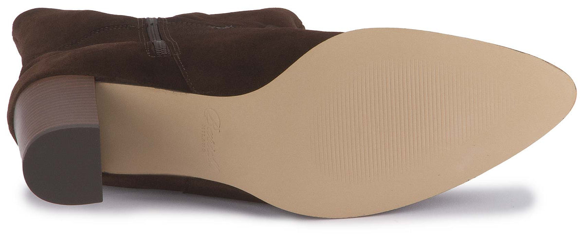 Stiefeletten in Dunkelbraun Rauhleder, Sohlenansicht, Artikel 2602-26