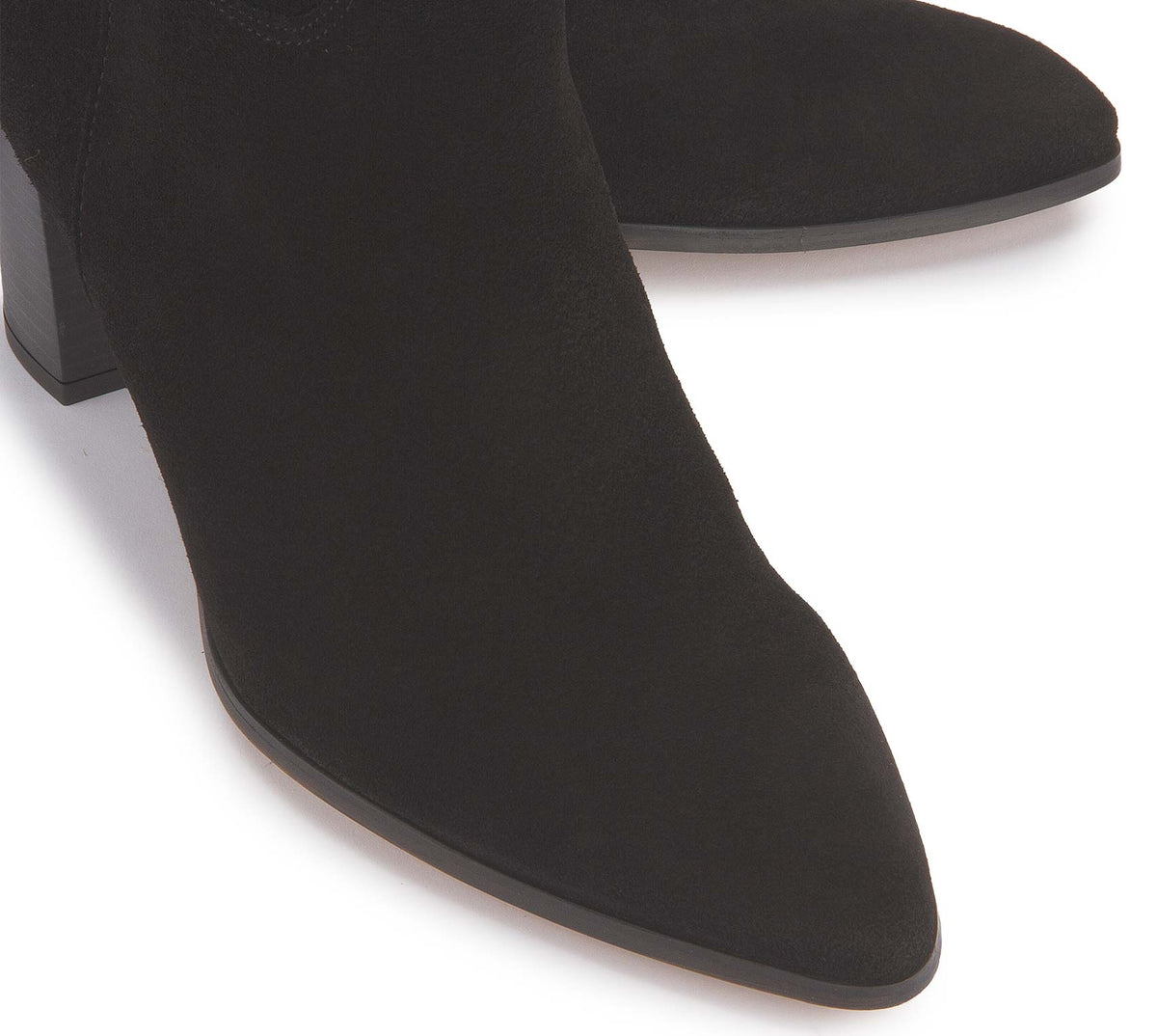Stiefeletten in Schwarz Rauhleder, Detailansicht, Artikel 2603-26