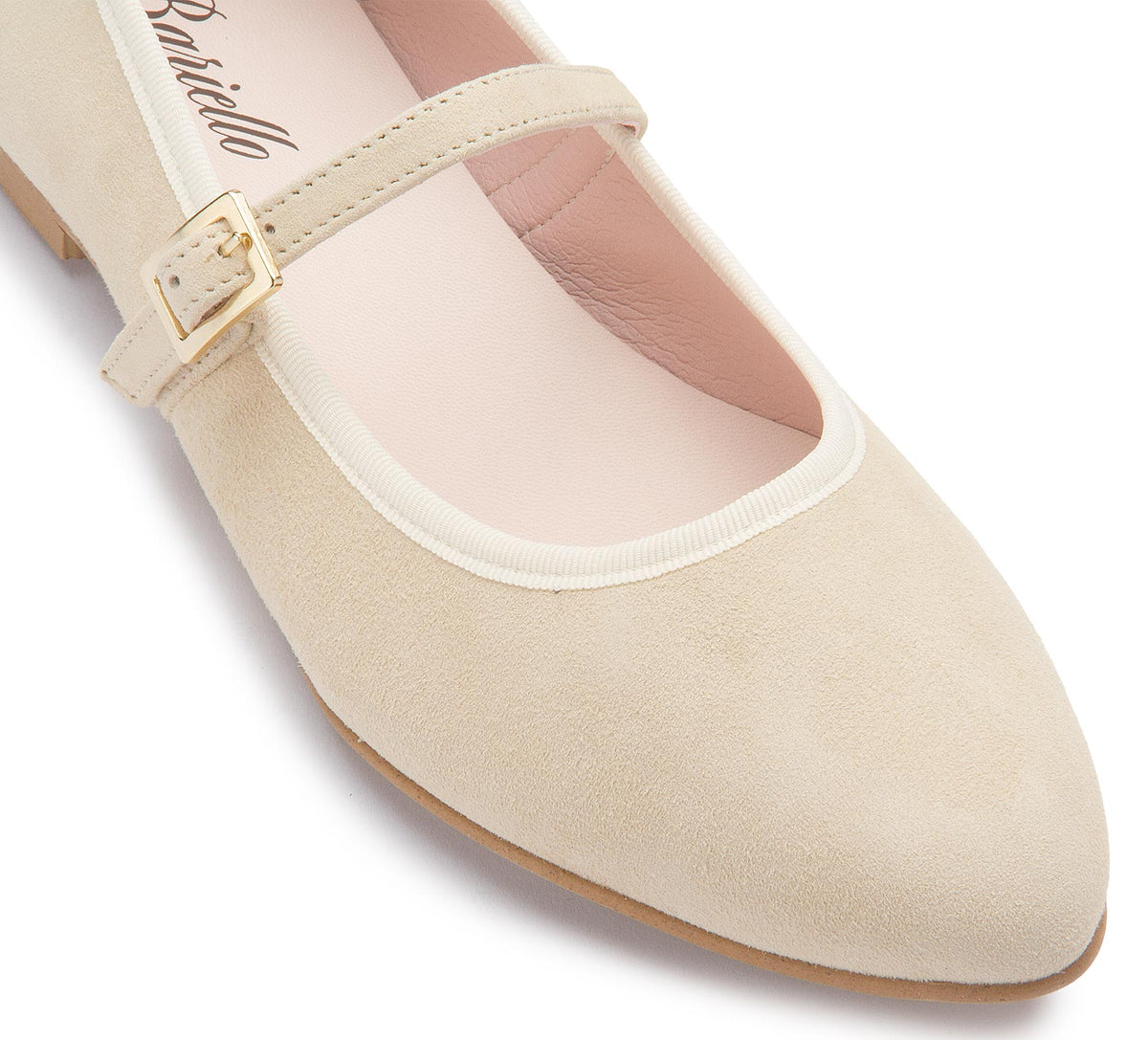 Detailansicht des cremefarbenen Ballerinas 2701-15