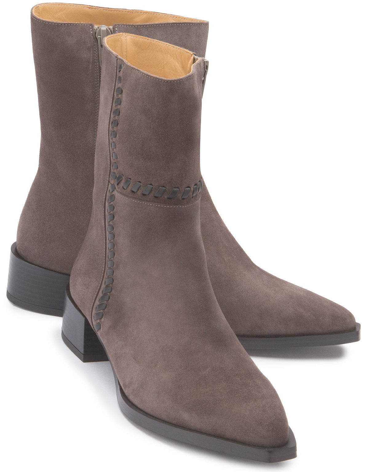 Stiefel in Taupe Rauhleder – Paar