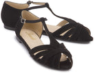 Schwarze Sandalen mit T-Steg und überkreuzten Riemen, Paaransicht
