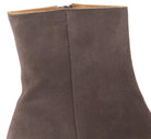 Stiefelette Taupe Rauhleder – Detail Reißverschluss