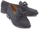 Loafer in Blau Rauhleder mit Schleife – Paar