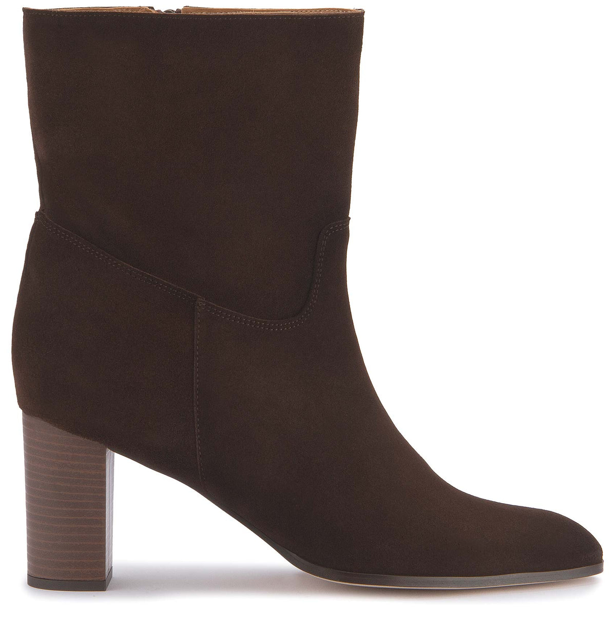 Stiefeletten in Dunkelbraun Rauhleder, Seitenansicht, Artikel 2602-26