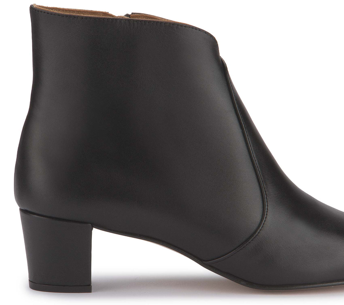 Stiefeletten in Schwarz Glattleder, Detailansicht, Artikel 2604-26