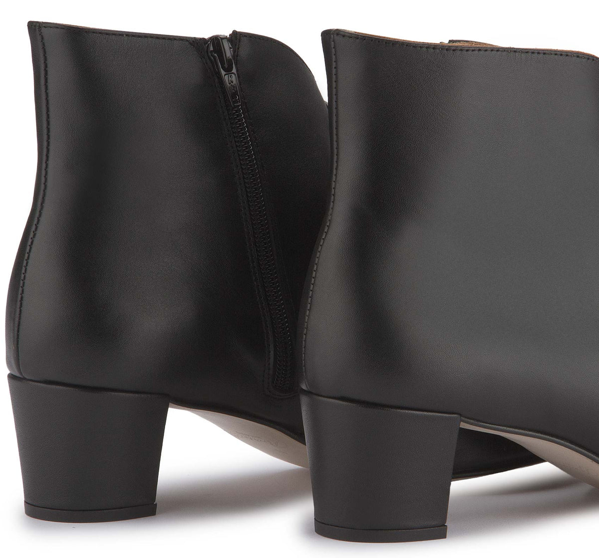 Stiefeletten in Schwarz Glattleder, Detailansicht, Artikel 2604-26