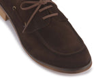 Bootsschuhe in Dunkelbraun Rauhleder, Detailansicht, Artikel 2606-26
