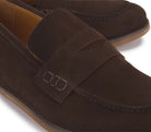 Loafer in Dunkelbraun Rauhleder, Detailansicht, Artikel 2607-26