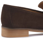 Loafer in Dunkelbraun Rauhleder, Detailansicht, Artikel 2607-26