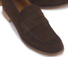 Loafer in Dunkelbraun Rauhleder, Detailansicht, Artikel 2607-26