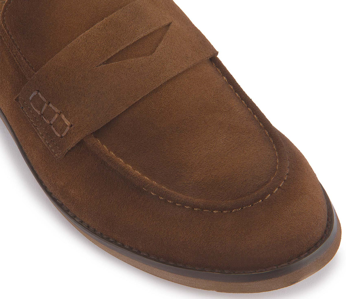 Loafer in Braun Rauhleder, Detailansicht, Artikel 2608-26
