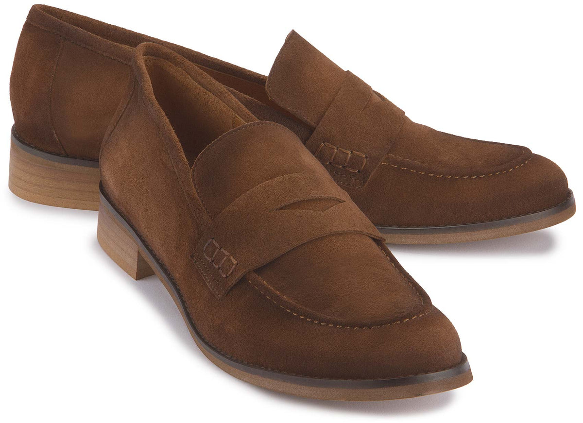Loafer in Braun Rauhleder, Paaransicht, Artikel 2608-26