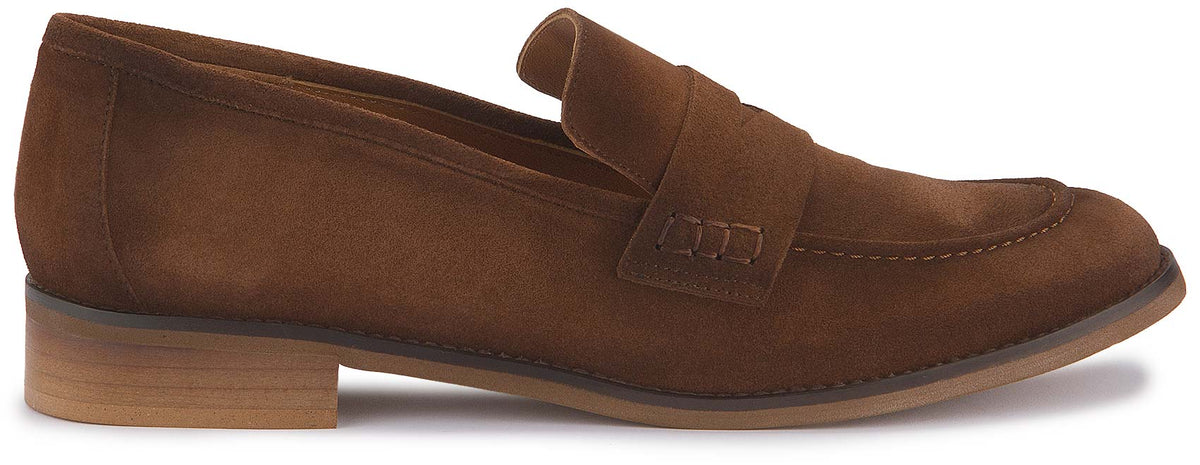 Loafer in Braun Rauhleder, Seitenansicht, Artikel 2608-26