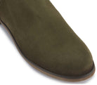 Stiefeletten in Khaki Rauhleder mit Flechtbesatz, Detailansicht, Artikel 2610-26
