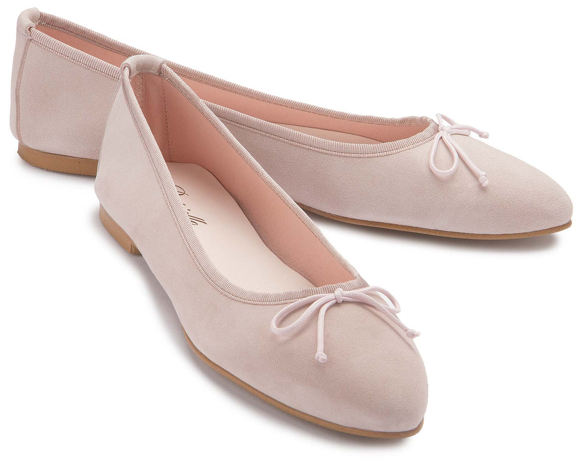 Hellrosa Ballerinas mit kleiner Schleife, Paaransicht