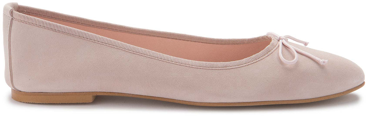 Ballerina 2731-14 in Rosa mit flachem Absatz, Seitenansicht