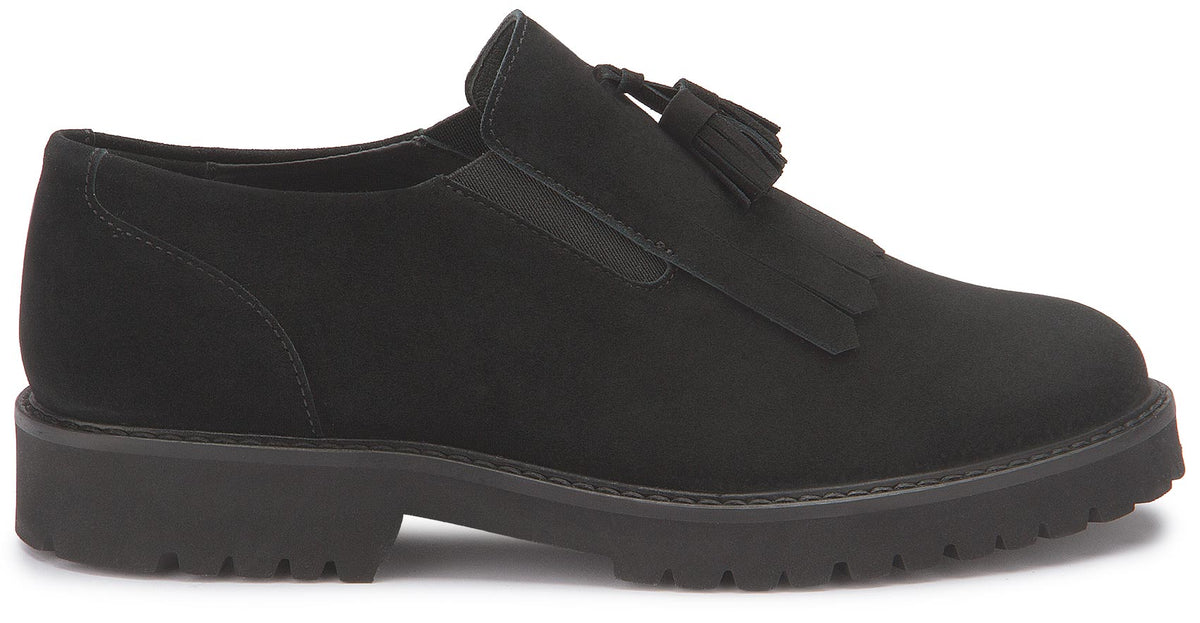 Slipper 3330-25 in Schwarz, Seitenansicht