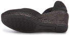 Profilierte Unterseite der schwarzen Espadrilles 3408-15