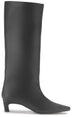 Stiefel in Schwarz Glattleder