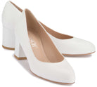 Weiße Pumps 839-14 aus Glattleder als Paar