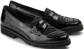 Gabor Penny-Loafer Leder Fell schwarz Übergröße 621-26