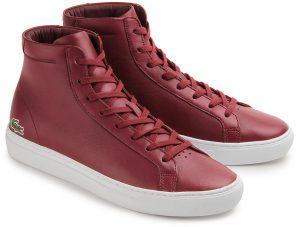 Lacoste Sneaker Leder rot Übergröße 091-26