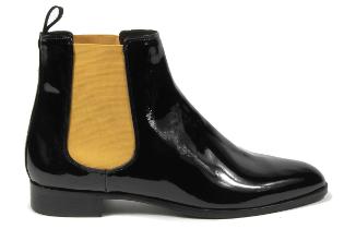 HORSCH Exklusiv Chelsea-Boots Lackleder Damenschuhe Übergröße 769-25