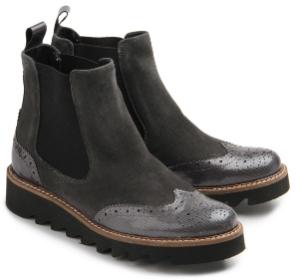Rossaro Chelsea-Boots grau Gummisohle Damenschuhe Übergröße 424-26