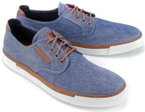 Camel Active Sneaker kontrastreiche Schnuerung Soft Walk Eigenschaft Blau Uebergroesse