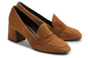 Loafer Blockabsatz Braun Untergroesse