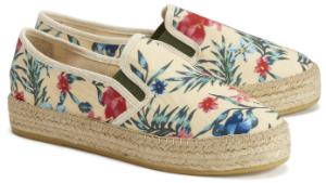 Multicolor Slip-On Espadrilles aus Leinen | Damenschuhe in Übergröße Slip-On Espadrilles aus Leinen Multicolor Uebergroesse