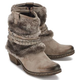 Stiefelette in Untergroessen High-Tech Material Taupe