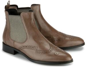 Chelsea-Boots in italienischer Verarbeitung Uebergroessen Beige