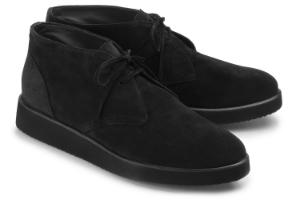 Schwarze Schnür-Boots von Homers in Übergrößen Homers Schnuer-Boots in Uebergroessen Schwarz