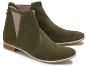 Italienische Sommer Chelsea-Stiefeletten in Uebergroessen Khaki