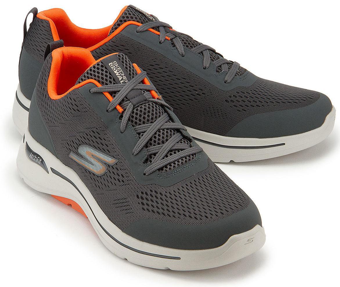 Skechers Herren Sneaker in Übergrößen | Hol dir die Stützung, die du für lange Wanderungen brauchst mit dem Skechers GOwalk Arch Fit Skechers Sneaker in Übergrößen in Grau