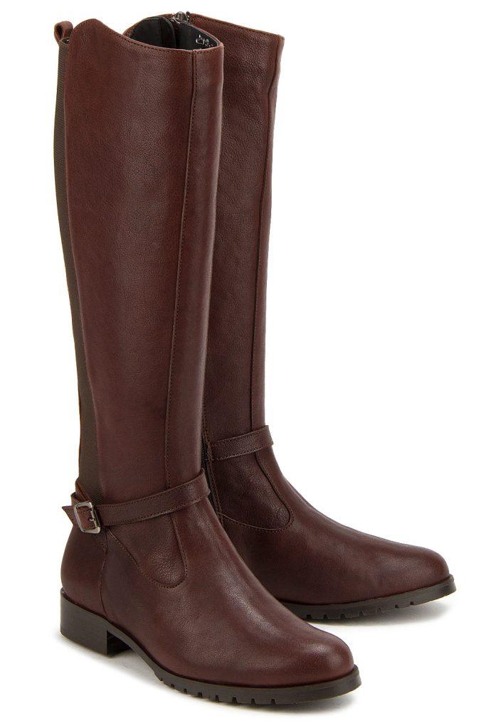 Bariello Milano Stiefel in Übergröße in Braun